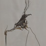 Elisabeth Pechiney L'aigrette fugace, 0,90 x 1,90 m sur socle